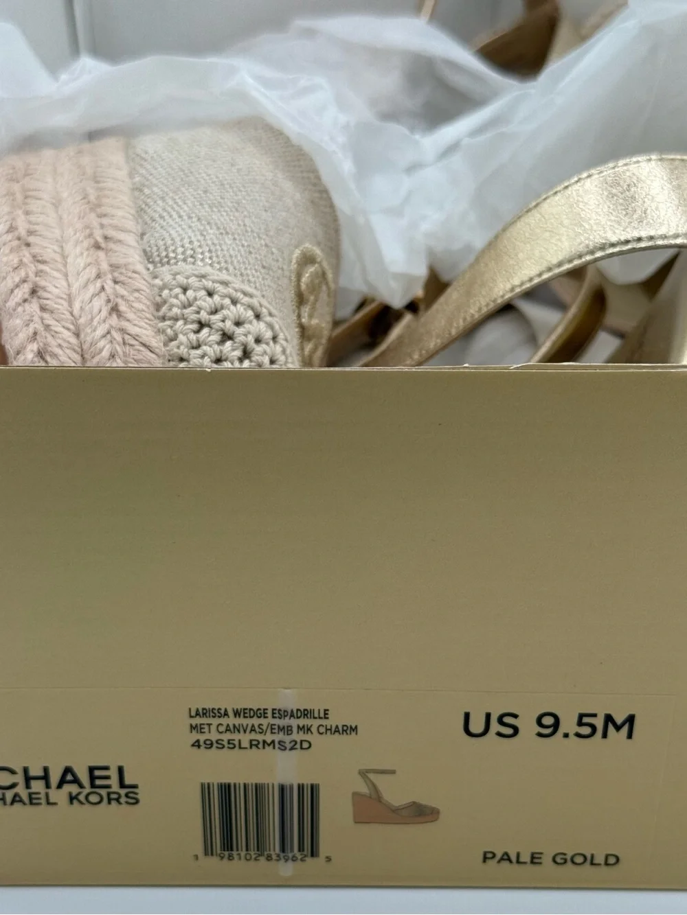Michael Kors Blush Espadrille Wedge with Ankle Strap